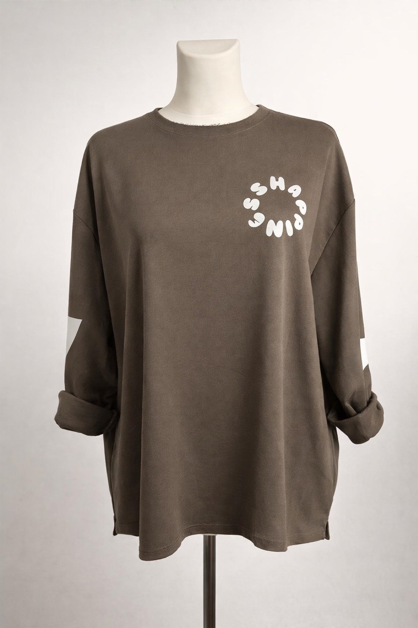 Oversize Shirt mit HAPPY-Print