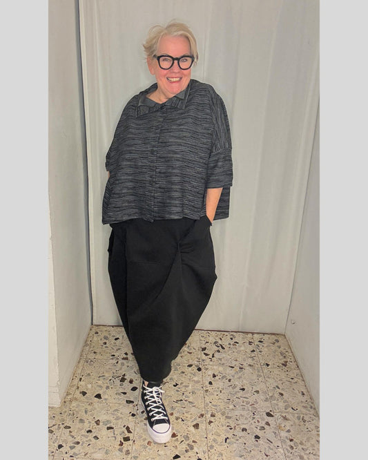 Oversize-JACKE "Easy Street" – Grau-Schwarz