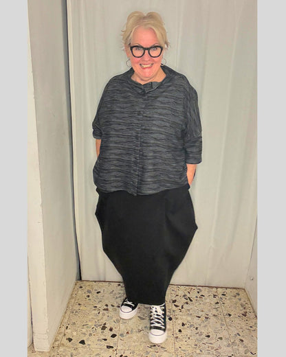 Oversize-JACKE "Easy Street" – Grau-Schwarz