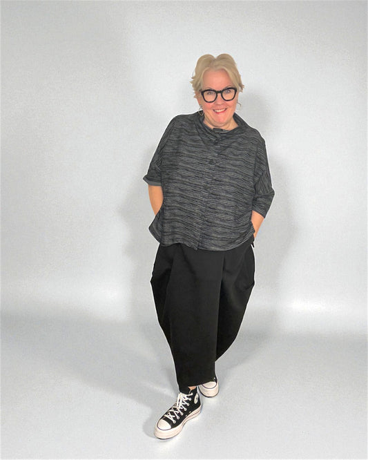 Oversize-JACKE "Easy Street" – Grau-Schwarz