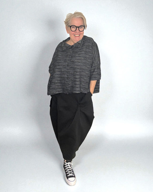 Oversize-JACKE "Easy Street" – Grau-Schwarz