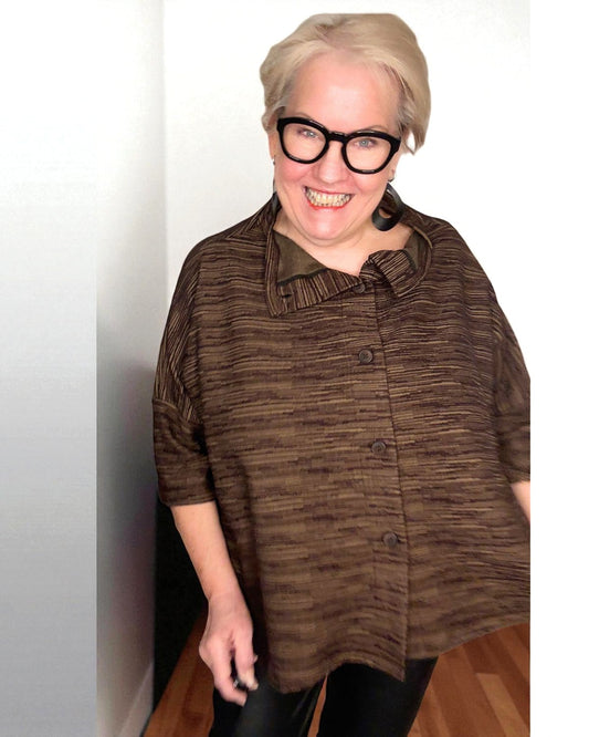 Oversize-JACKE "Urban Rebel"  – Braun/Schwarz