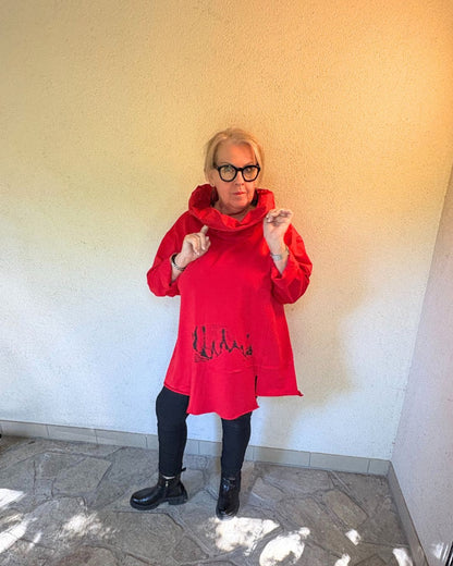 Tunika mit Stylischem Kragen – in KHAKI oder ROT