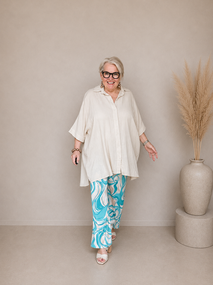 Leichte Musselin-Bluse *BEIGE*
