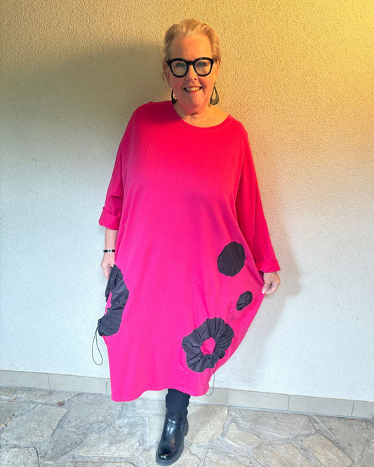 Oversize-Kleid mit Wow-Faktor - khaki oder pink