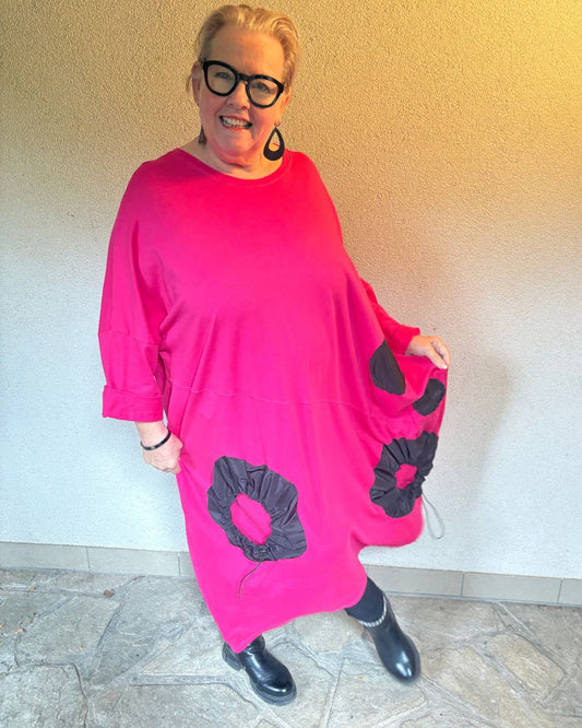 Oversize-Kleid mit Wow-Faktor - pink