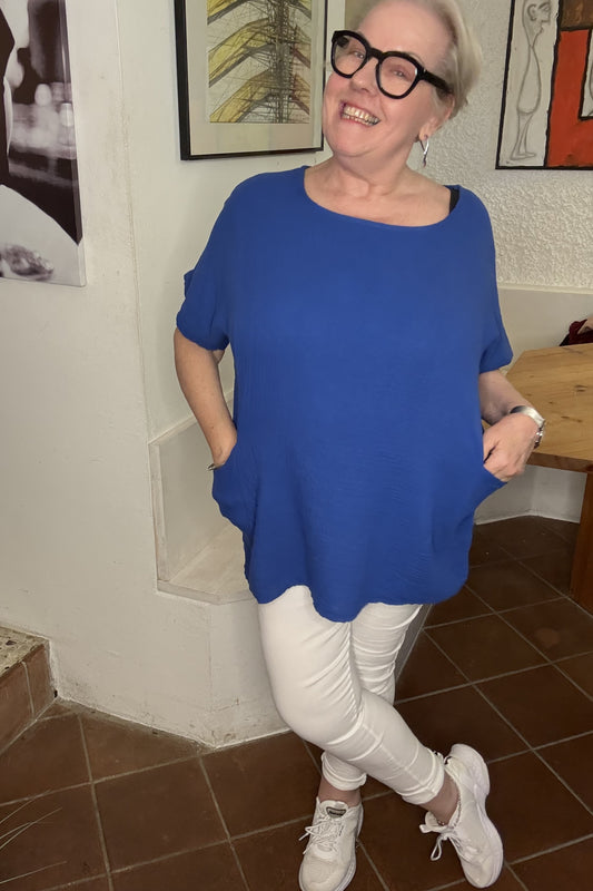 MUSSELIN T-SHIRT in VERSCHIEDENEN Farben