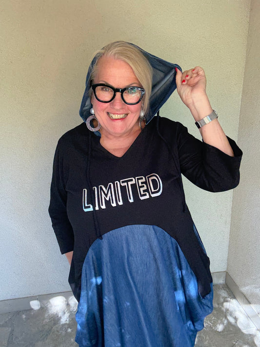 LIMITED Tunika – Hoodie-Style trifft auf Denim-Vibes