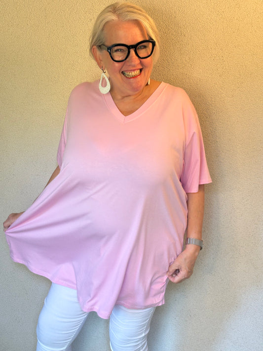 T-SHIRT - zartes ROSA - starker Look
