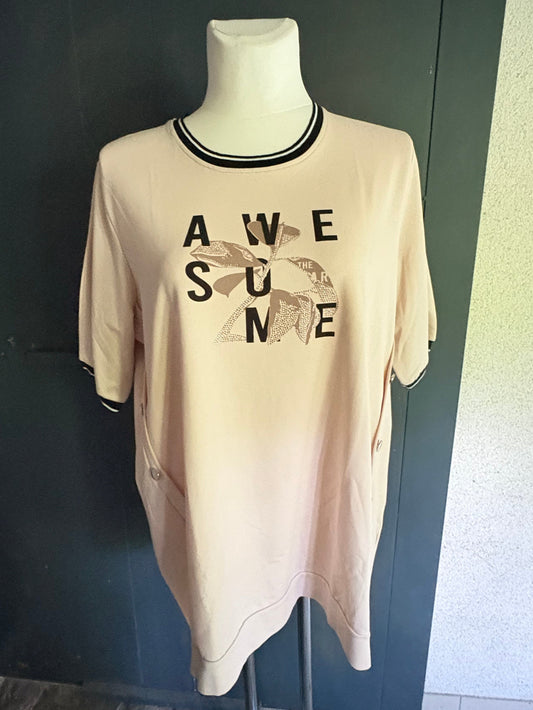 SHIRT „Awesome“ in beige oder fuchsia