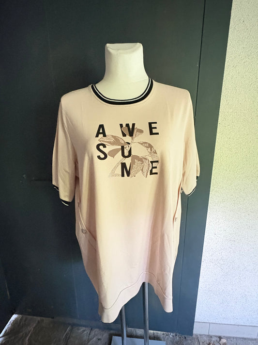 SHIRT „Awesome“ in beige oder fuchsia