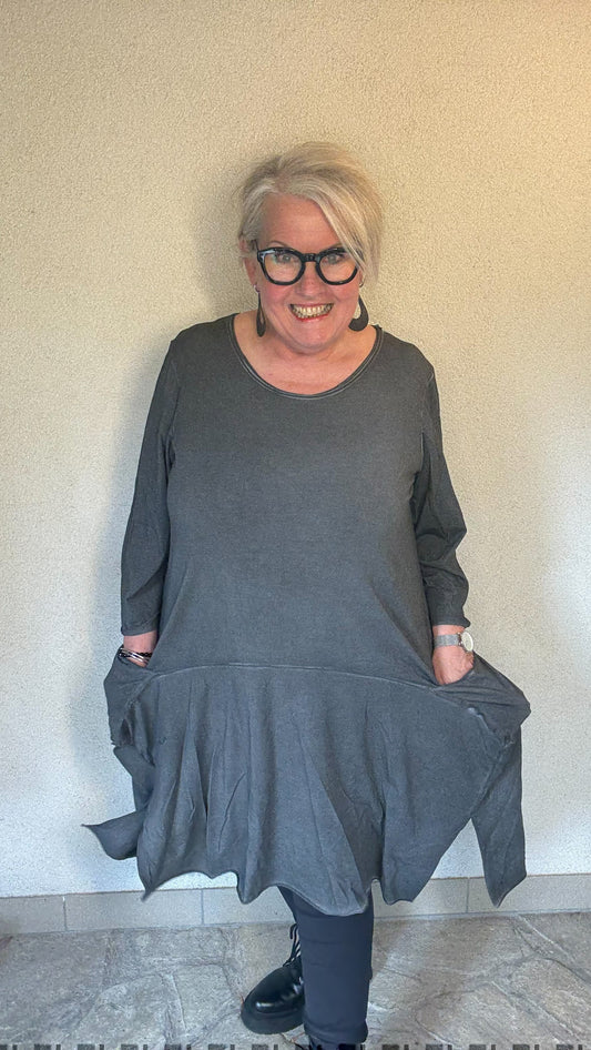 OverSize-Tunika von Luukaa mit Taschen – Urban Chic für Curvy Styles