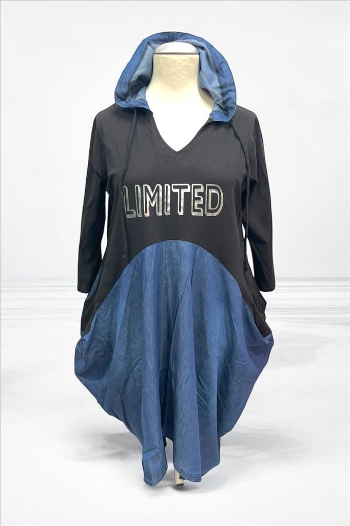 LIMITED Tunika – Hoodie-Style trifft auf Denim-Vibes