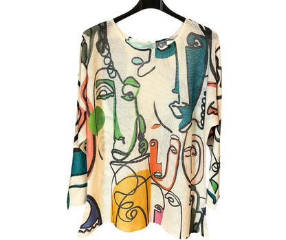 Graffiti-SHIRT auch als Sommerpulli tragbar